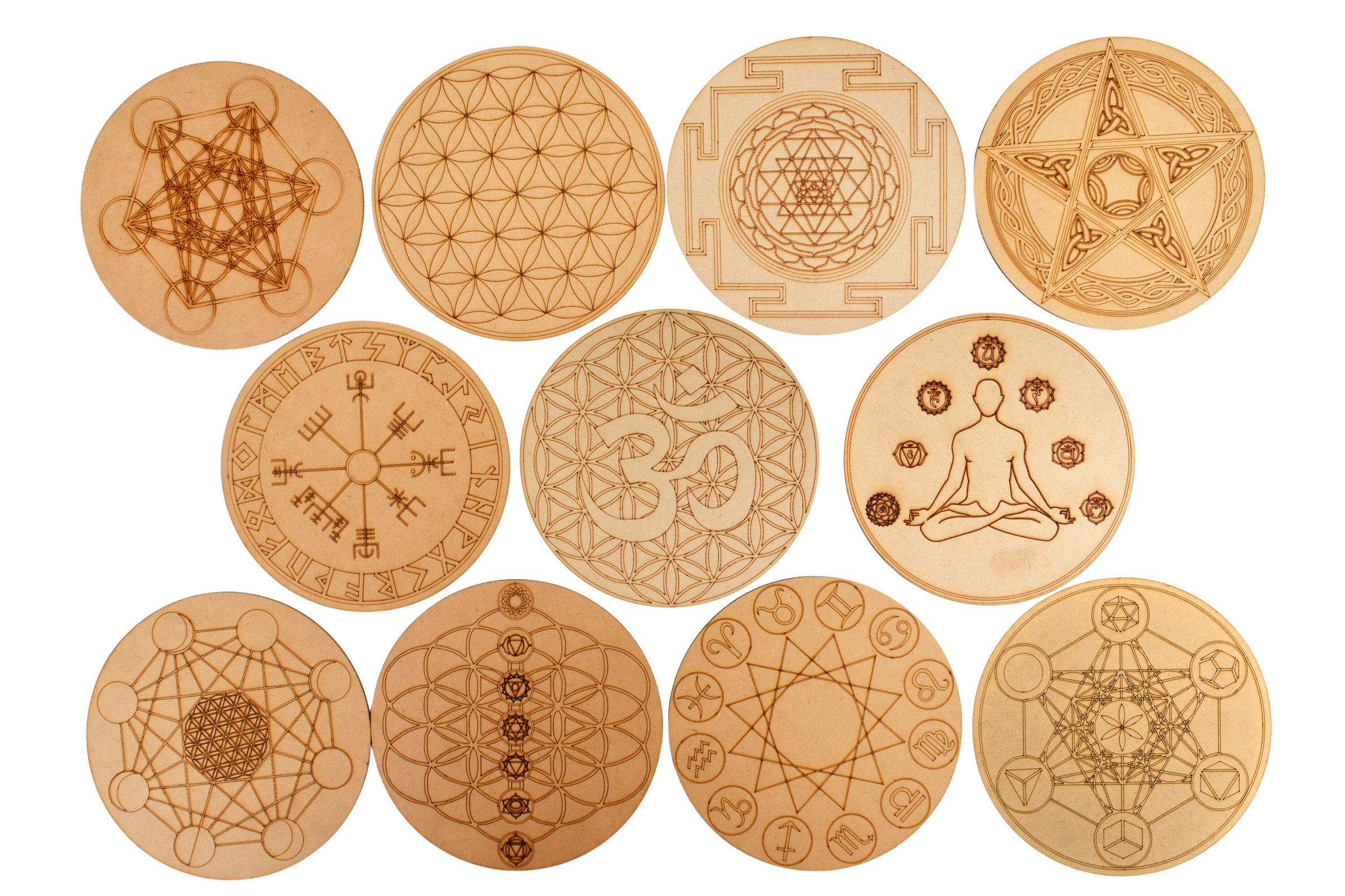 Wooden Grid Plates