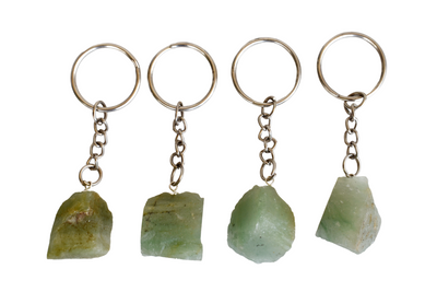 Green Aventurine Key Chain, Gemstone Keychain Crystal Key Ring (Attraction and Cleansing)