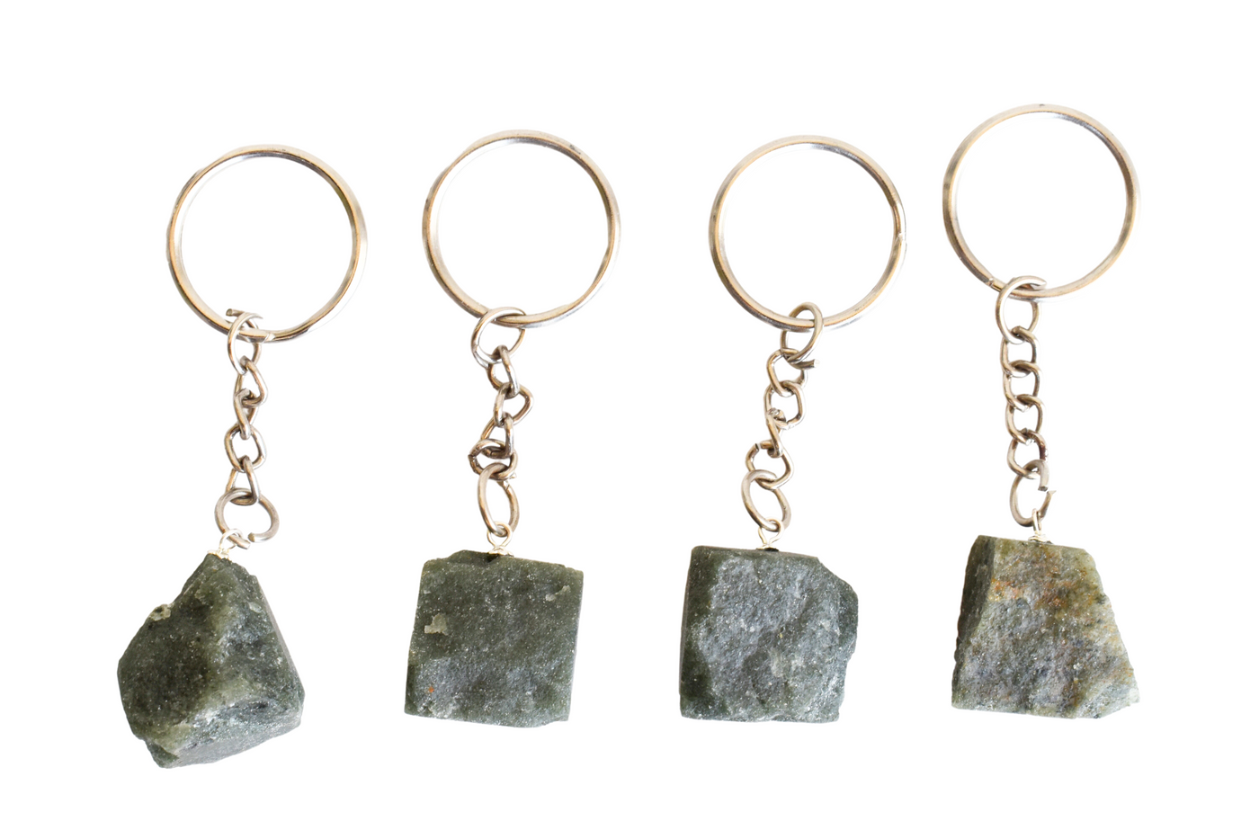 Green Jade Key Chain, Gemstone Keychain Crystal Key Ring (wisdom and balance)