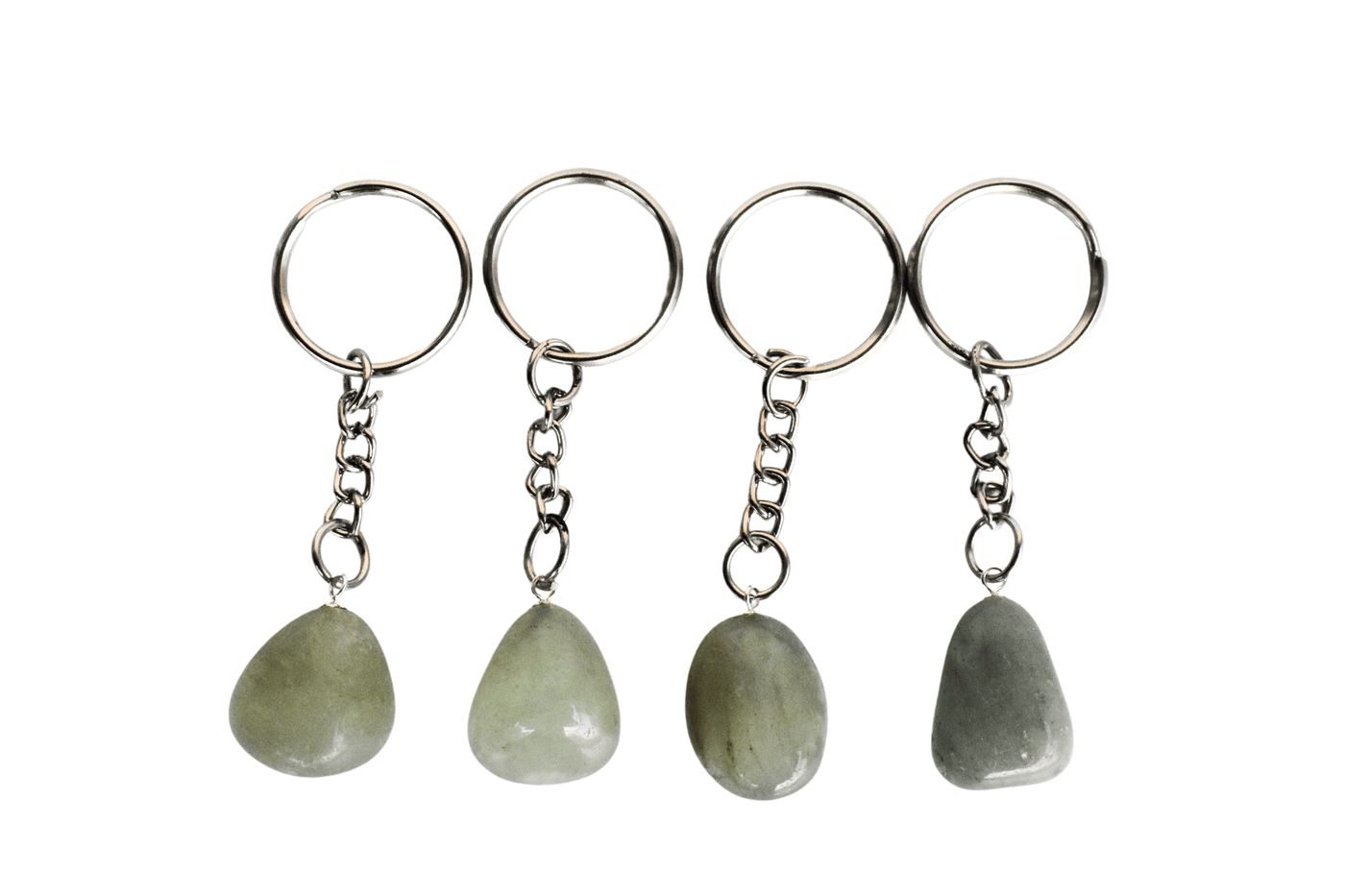Green Aventurine Key Chain, Gemstone Keychain Crystal Key Ring (Attraction and Cleansing)