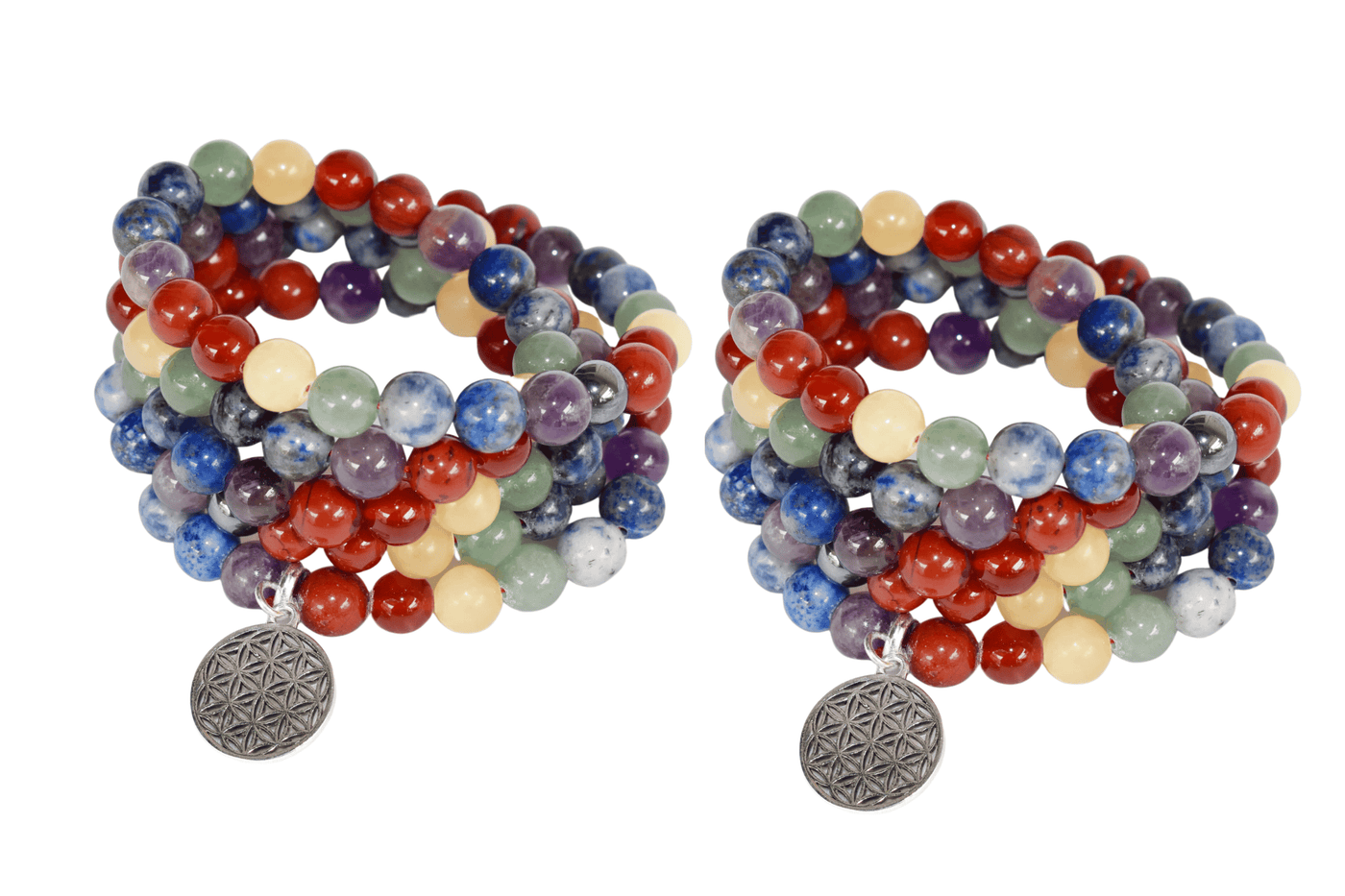 7 Chakra Beads Mala Bracelet, 108 Prayer Beads Necklace