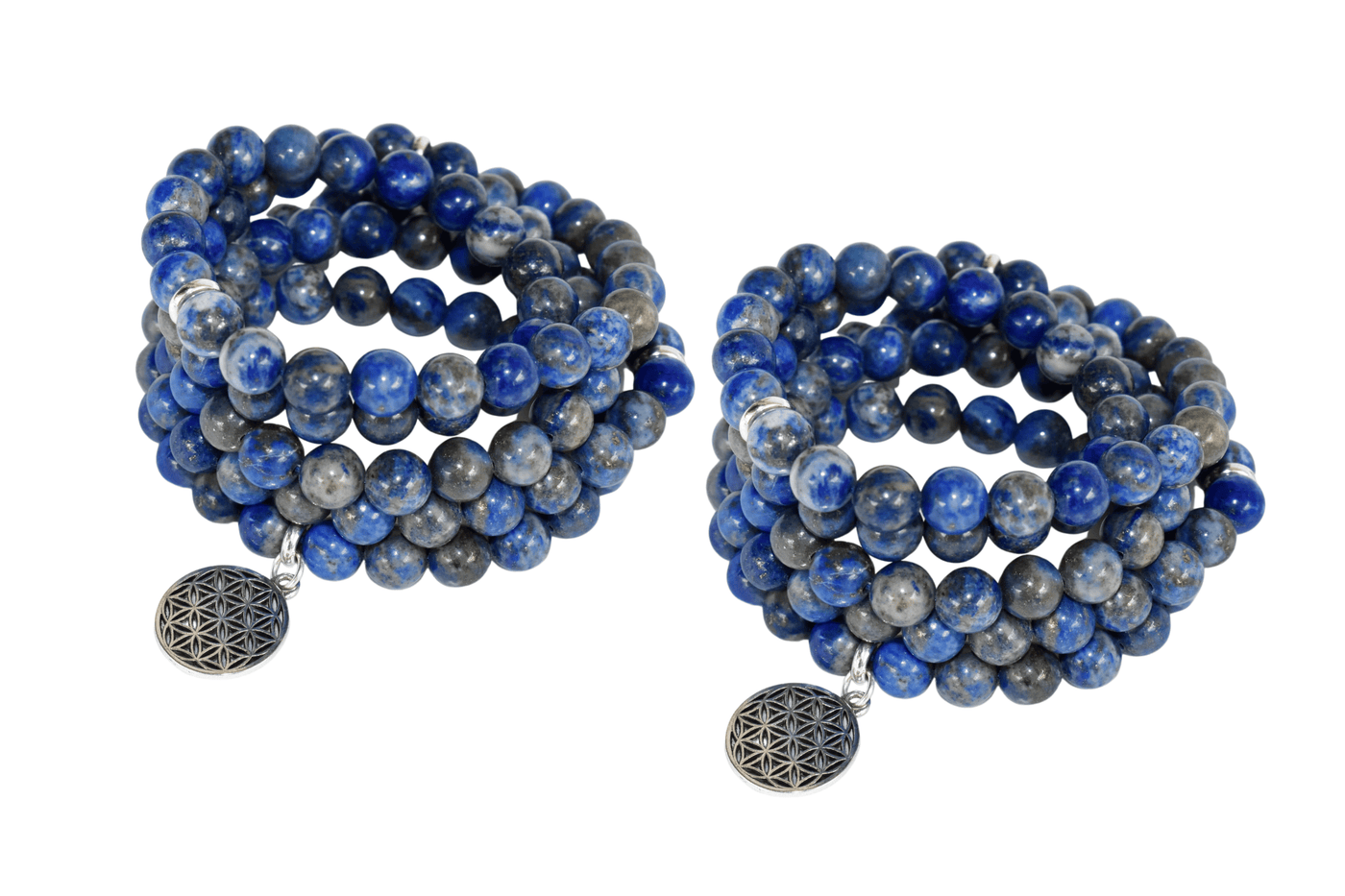 Lapis Lazuli Beads Mala Bracelet, 108 Prayer Beads Necklace (Truth and Confidence)