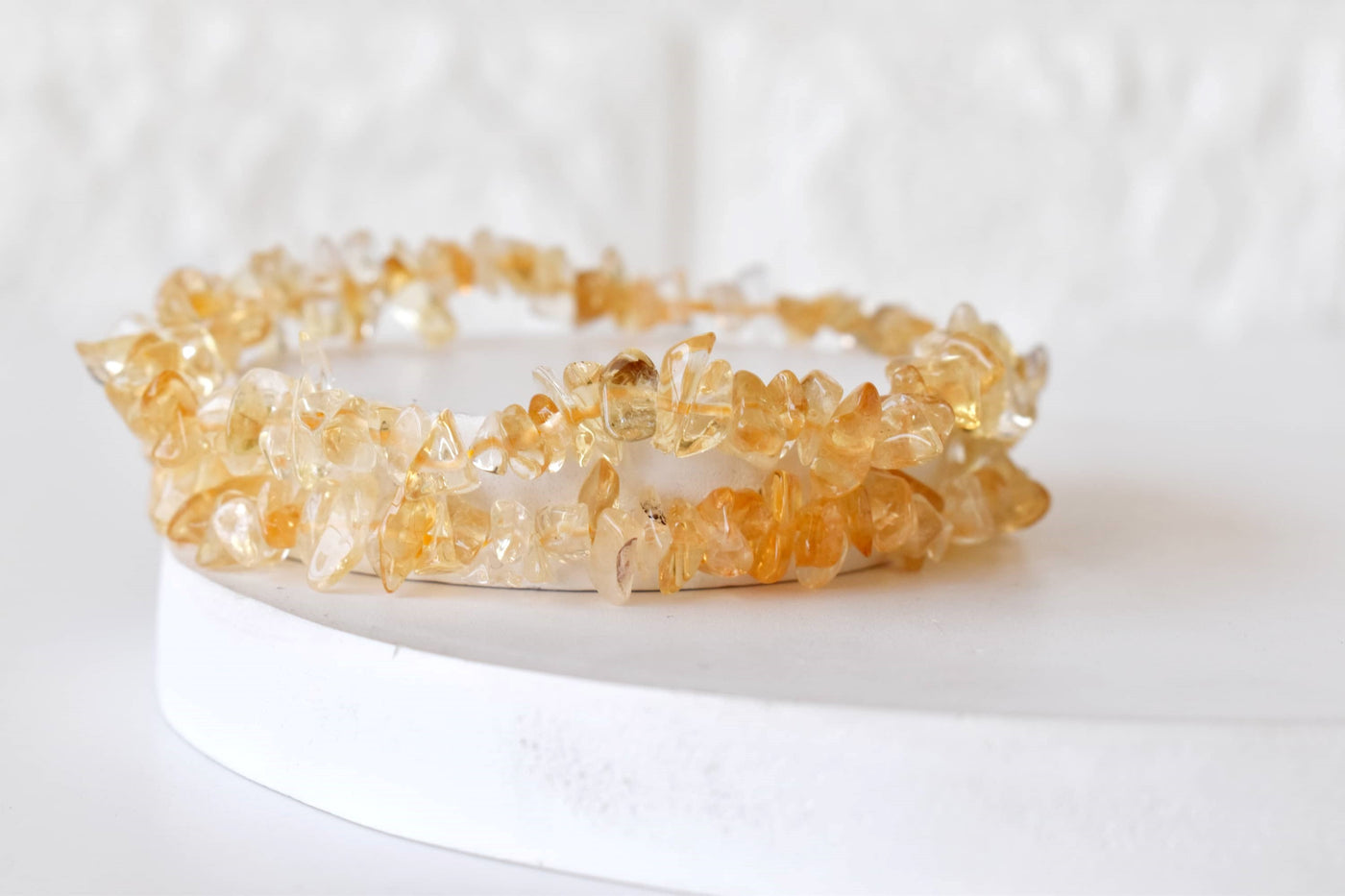 Bracelets de puces de citrine naturelle, bracelets de puces de pierres précieuses en cristal en vrac ~ bracelet de puce de chakra de guérison