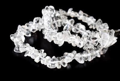 Bracelets à puces de quartz en cristal clair naturel, bracelets à puces en cristal en vrac ~ Bracelet à puces de guérison