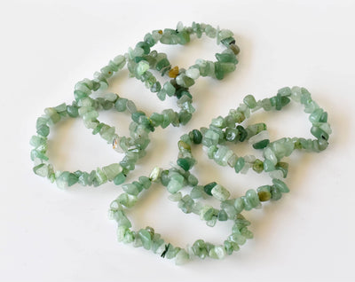 Green Aventurine Chip Bracelet (Attraction and Peace Of Mind)