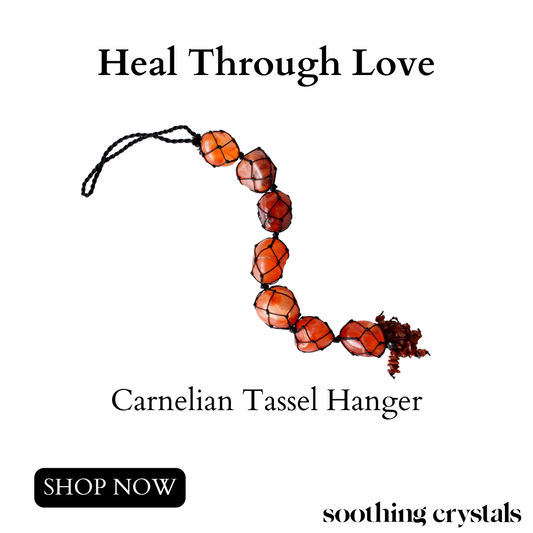 Carnelian Crystal Hanger, Car Accessories (Courage and Manifestation)