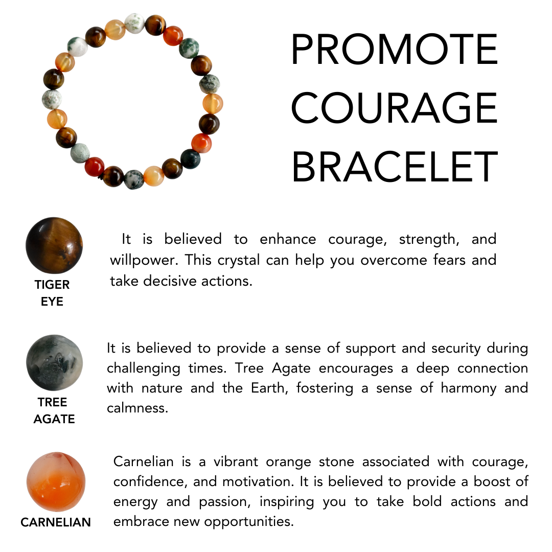 Promote COURAGE Crystal Bracelet (Creativity and Intuition)