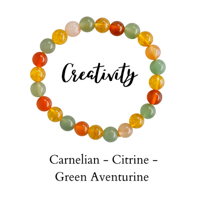Energizes CREATIVITY Crystal Bracelet (Meditation, opportunity, and inspiration)