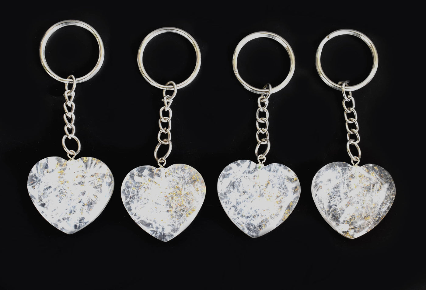 Selenite Key Chain, Gemstone Keychain Crystal Key Ring (Purification and Aura Cleansing)