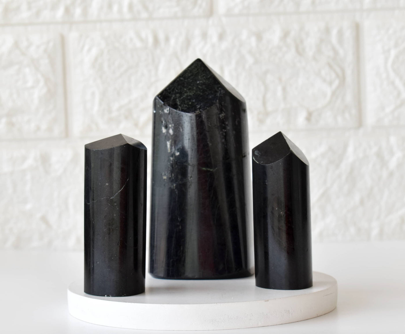 Polished Black Tourmaline Points (Cleansing and Resolution)