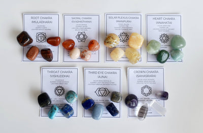THROAT Chakra Crystals Kit, Chakra's Stones Tumbled Set, Chakra's Gift