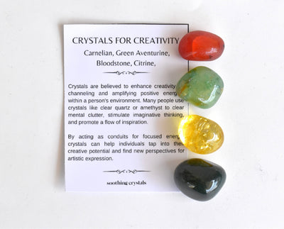 Energizes CREATIVITY Crystal Kit, Gemstone Tumble Kit, Creativity Crystal Gift Set