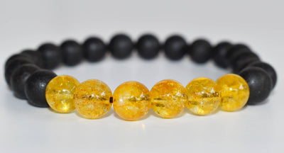 Lava Diffuser Bracelet, Lava with Citrine Beads Diffuser Jewelry, Aromatherapy, Essential Oil Bracelet, Spiritual Gift, Yoga Gift for Her,