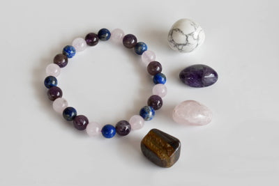 Crystal Quartz Beads Mala Bracelet, 108 Prayer Beads Necklace (Concentration and Harmony)
