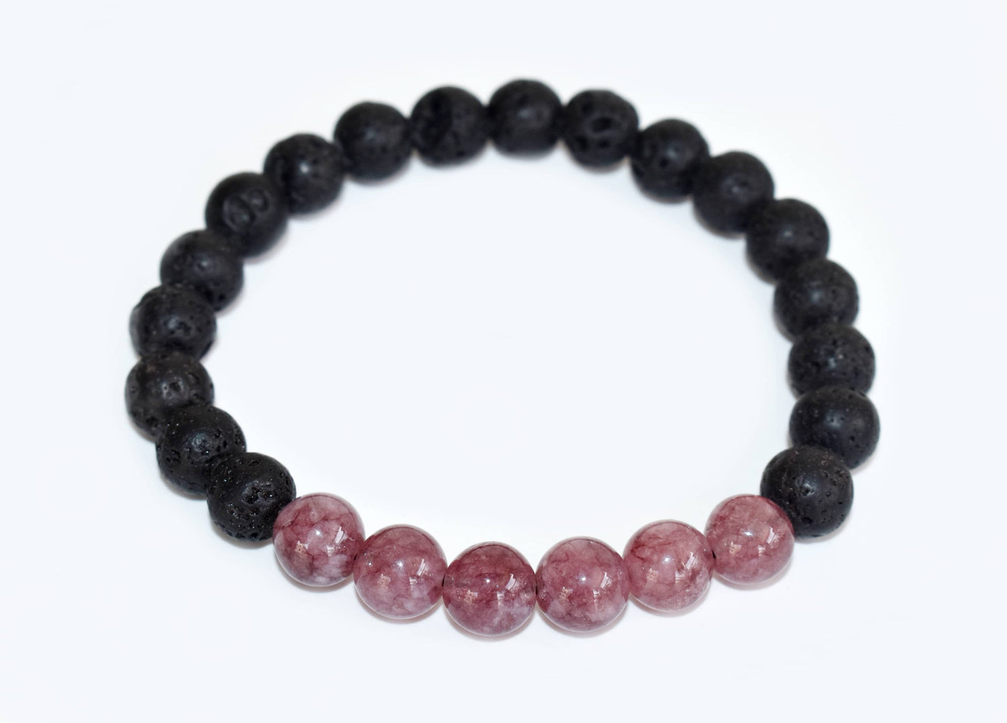 Lava Diffuser Bracelet, Lava with Pink Tourmaline Beads Diffuser Jewelry, Aromatherapy, Essential Oil Bracelet, Spiritual Gift, Yoga Gift for Her,