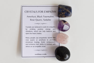 EMPATH PROTECTION Crystal Kit, Gemstone Tumble Kit, Empathy Crystal Gift Set