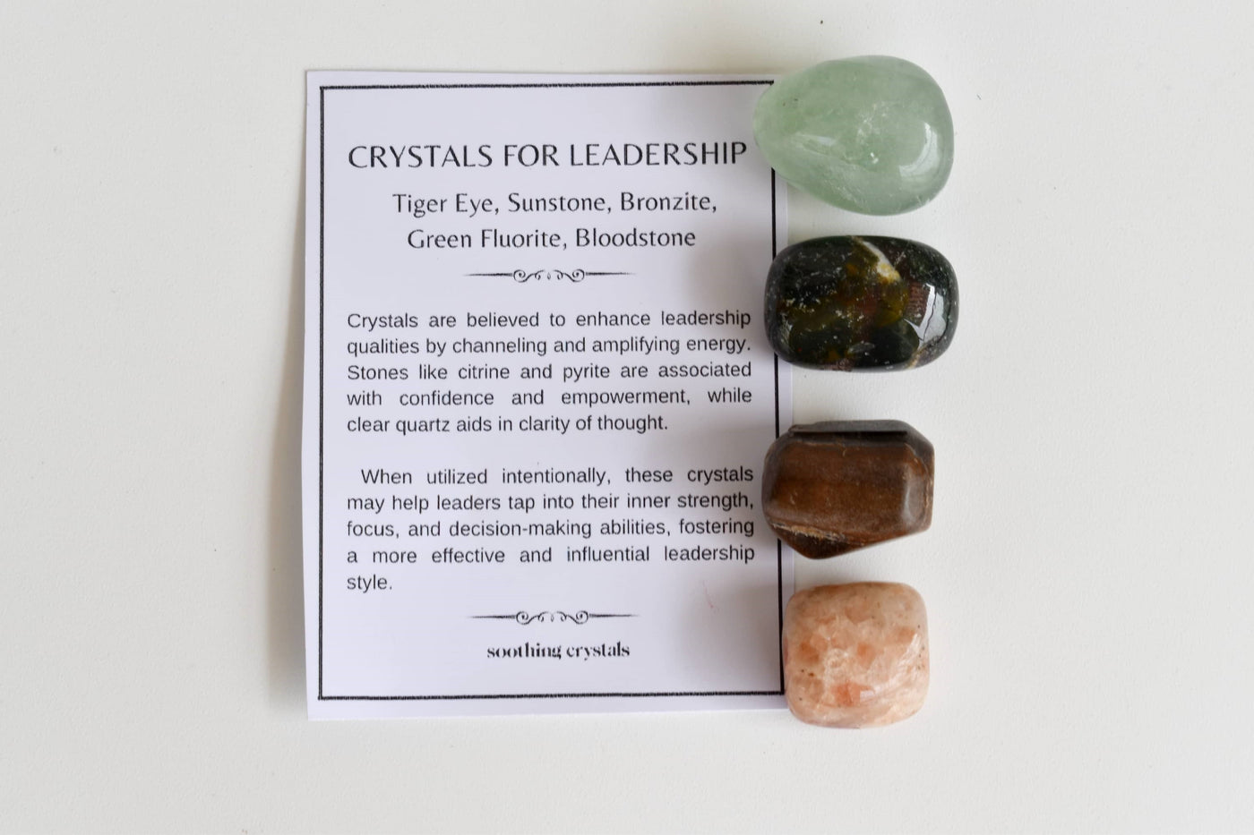 Inspire LEADERSHIP Crystal Kit, Gemstone Tumble Kit, Leadership Crystal Gift Set