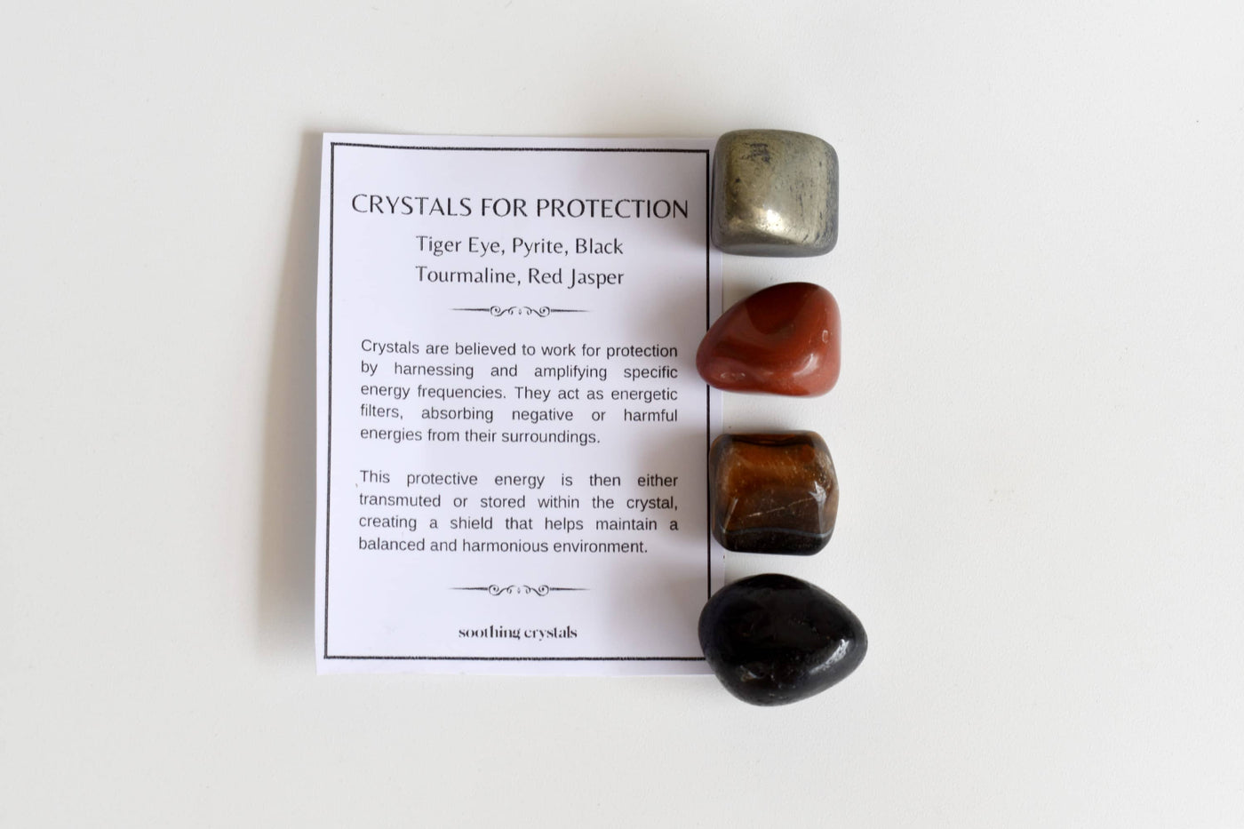 PROTECTION Crystal Kit, Gemstone Tumble Kit, Protection Crystal Gift Set