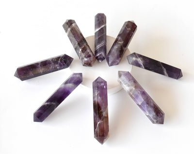 Amethyst Double Point Pencils (Alleviates sadness, grief and Intuition )