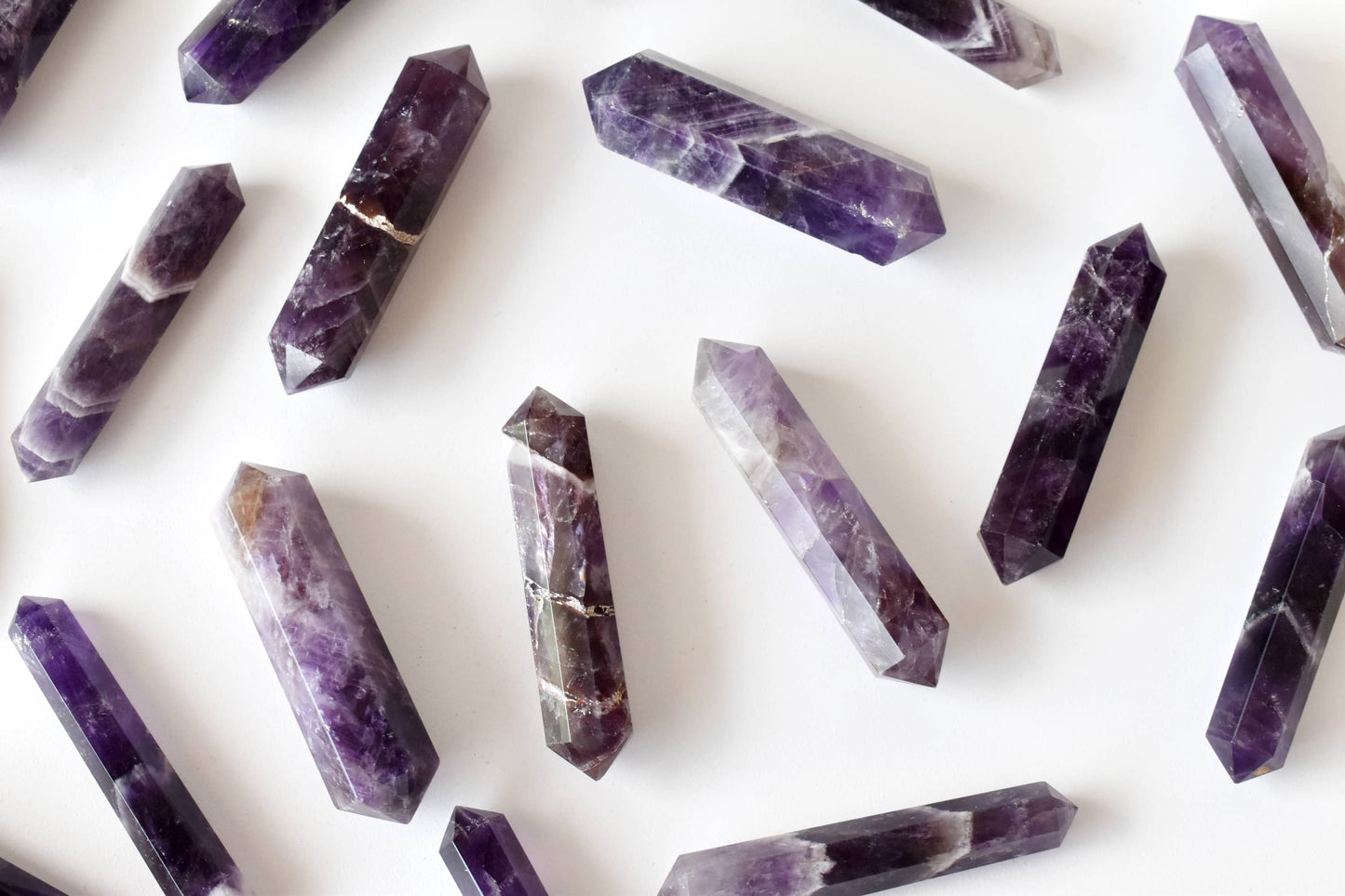 Amethyst Double Point Pencils (Alleviates sadness, grief and Intuition )