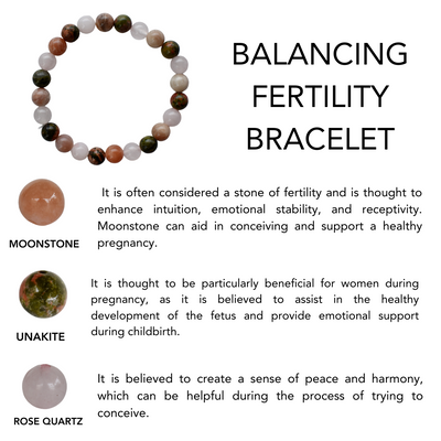 Balancing FERTILITY Crystal Bracelet (Assisting, Environment, Promotes)