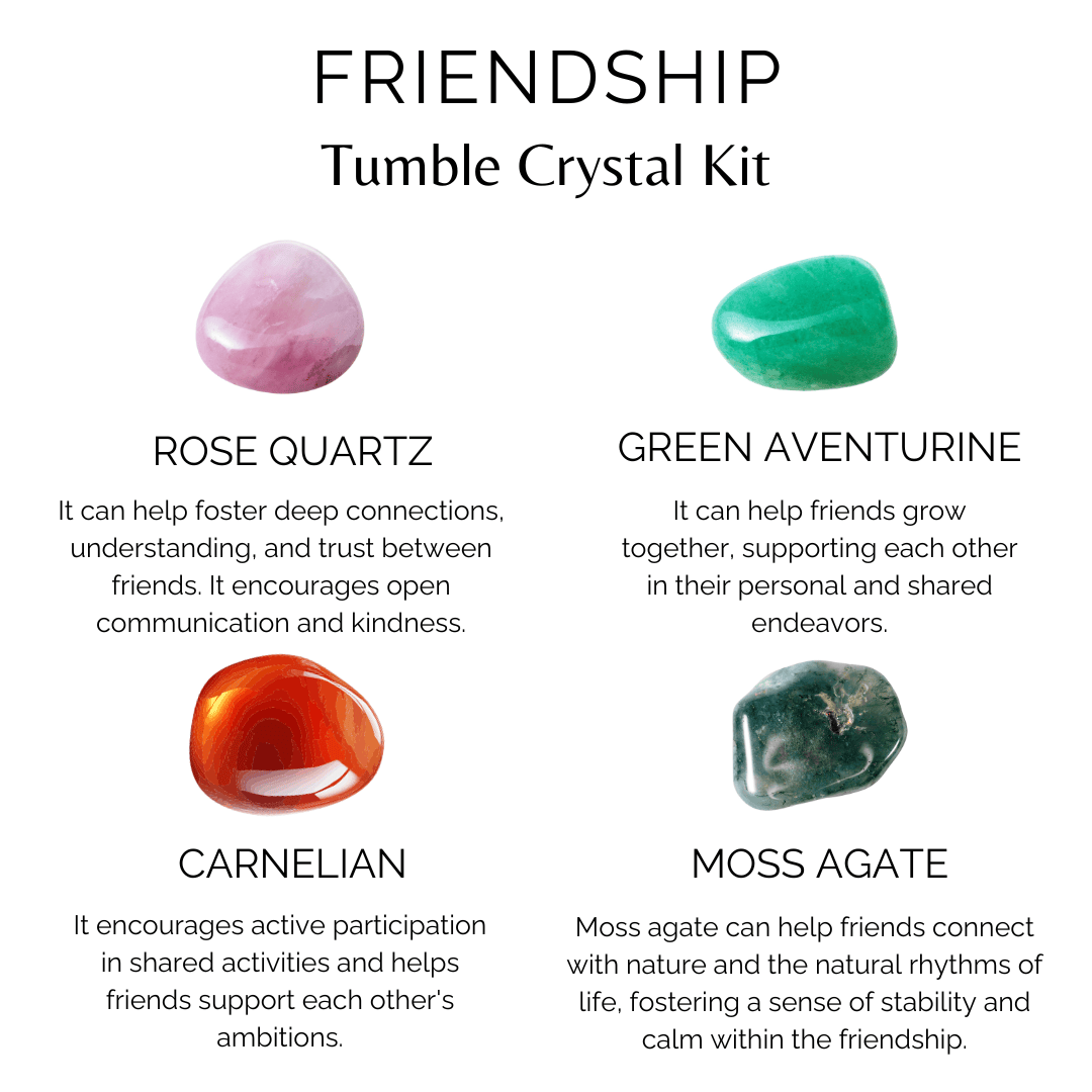 Strengthen FRIENDSHIP Crystal Kit, Gemstone Tumble Kit, Friendship Crystal Gift Set