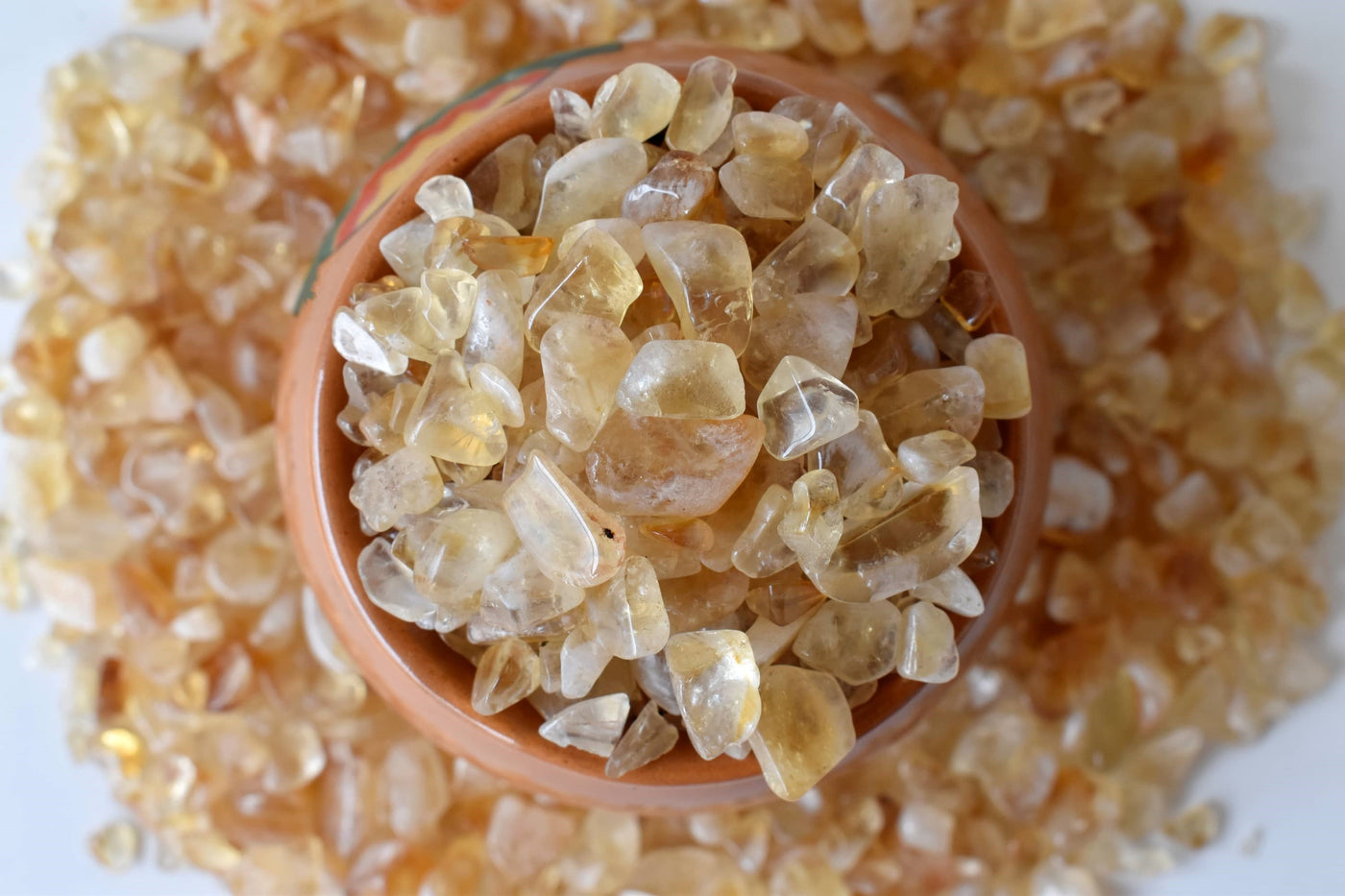 Chips de cristal de citrine brute, chips de pierres précieuses non percées dans un paquet de 4 oz, 1/2 lb, 1 lb