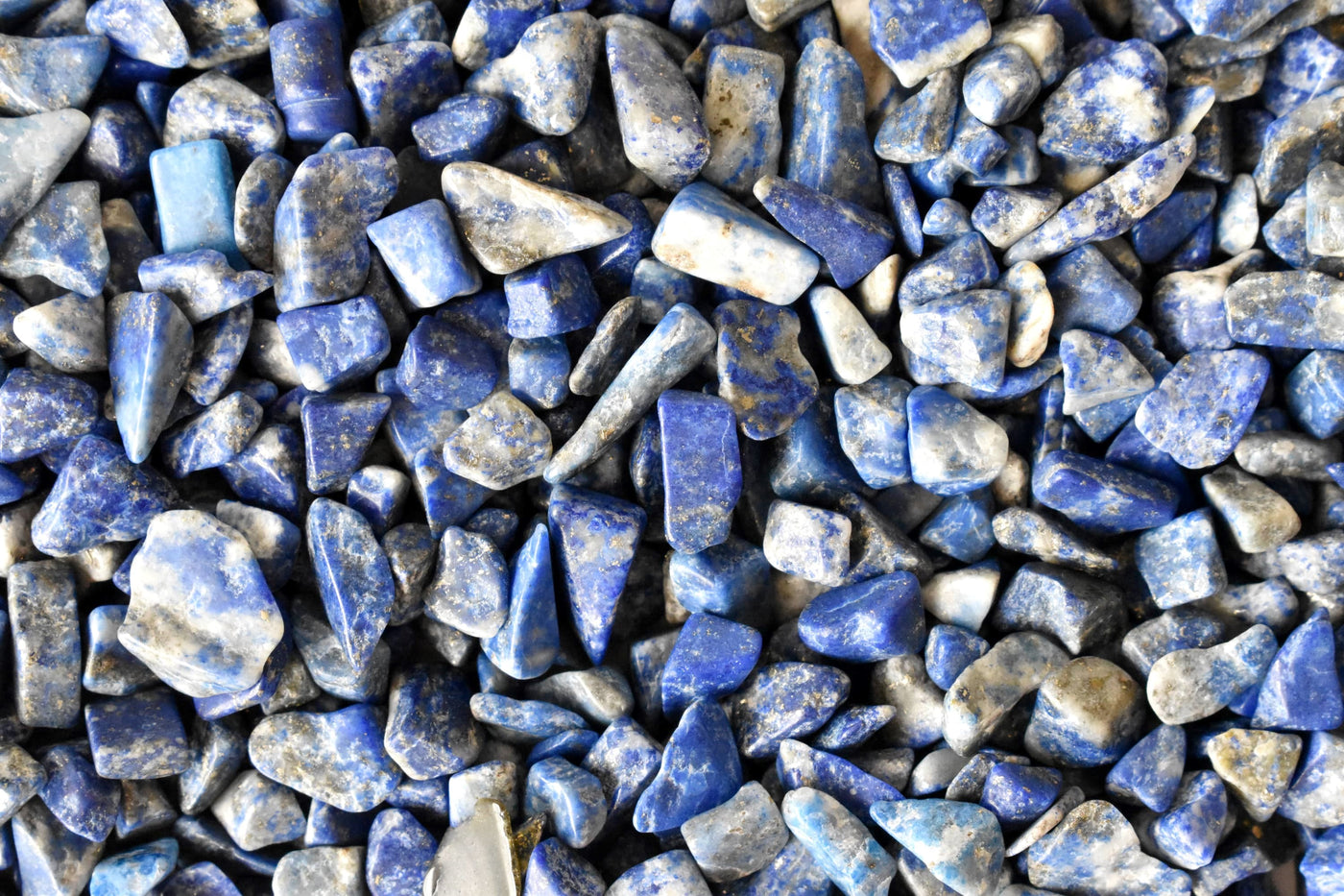 Raw Lapis Lazuli Crystal Chips, Chips de pierres précieuses non percées dans un paquet de 4 oz, 1/2 lb, 1 lb