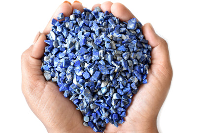 Raw Lapis Lazuli Crystal Chips, Chips de pierres précieuses non percées dans un paquet de 4 oz, 1/2 lb, 1 lb