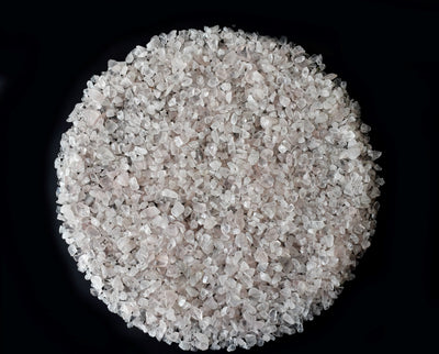 Chips de cristal de quartz rose brut, chips de pierres précieuses non percées dans un paquet de 4 oz, 1/2 lb, 1 lb