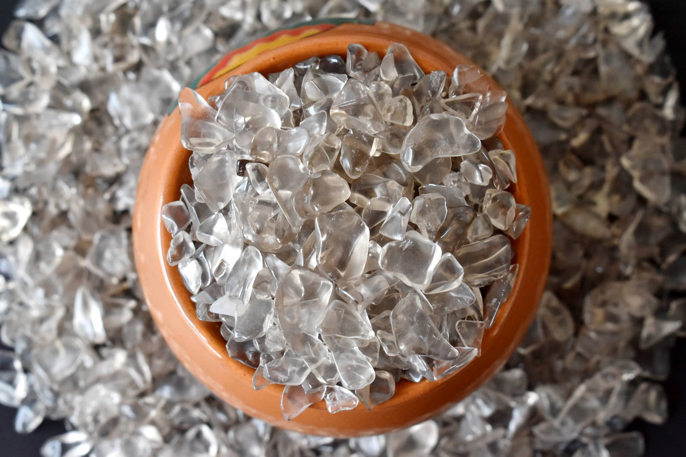 Chips de cristal de quartz fumé brut, chips de pierres précieuses non percées dans un paquet de 4 oz, 1/2 lb, 1 lb