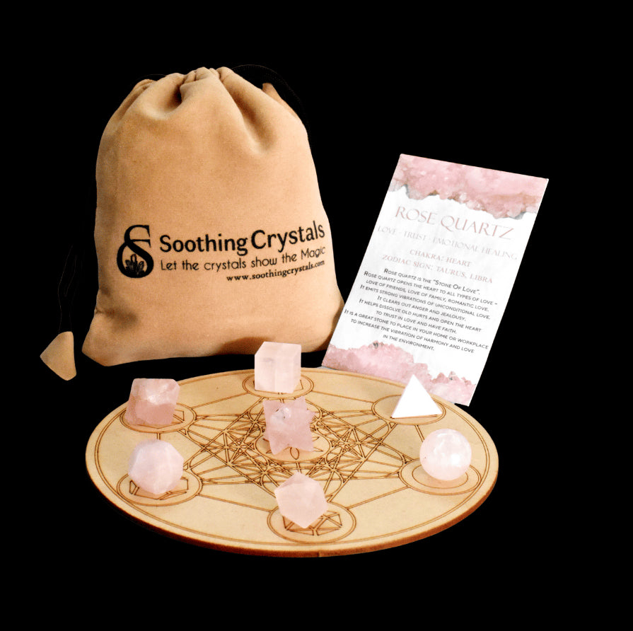 Rose Quartz Geometry Set (Relaxation  and Love )