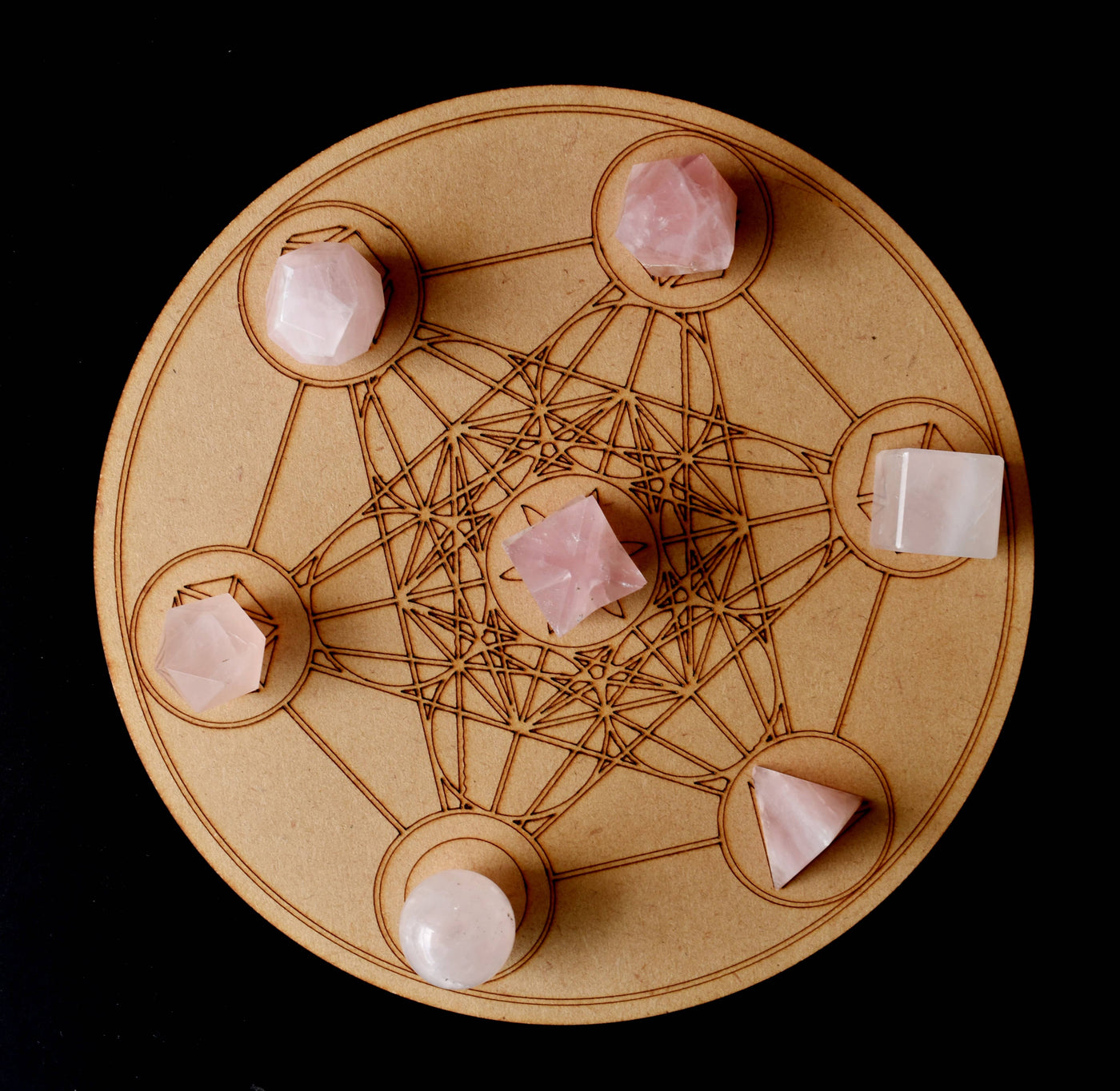 Rose Quartz Geometry Set (Relaxation  and Love )