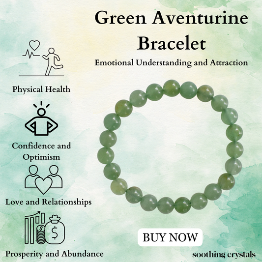 Green Aventurine Bracelet (Emotional Understanding and Attraction)