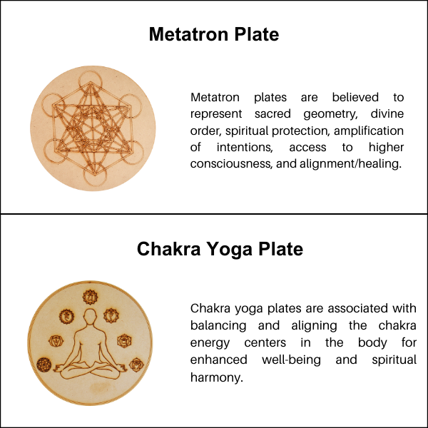 7 Chakra Merkaba Set,  Chakra Crystals Set with Wooden Grid Plate, Selenite Log
