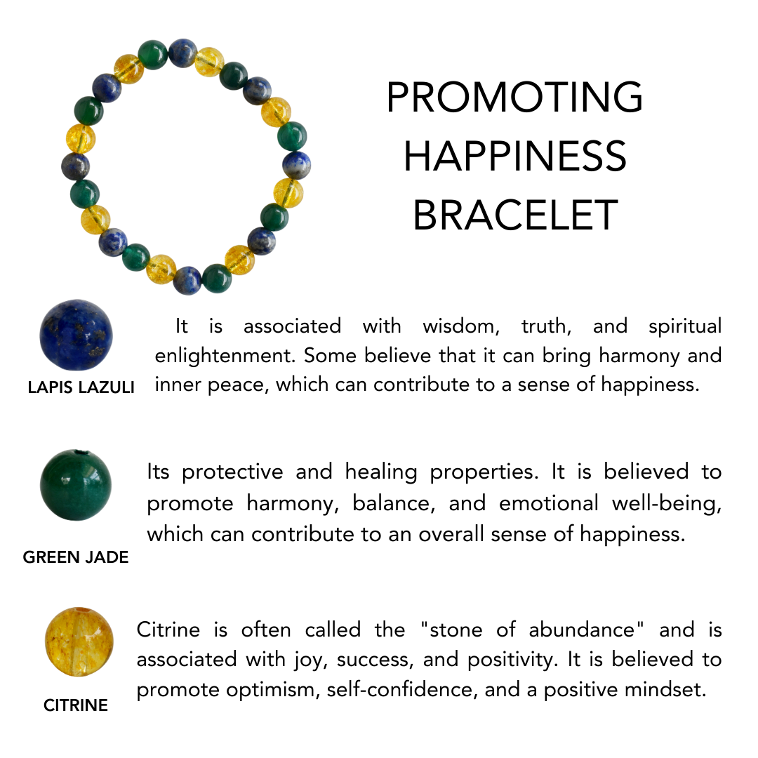 Promoting HAPPINESS Crystal Bracelet (Unity Of Heart and Joy)