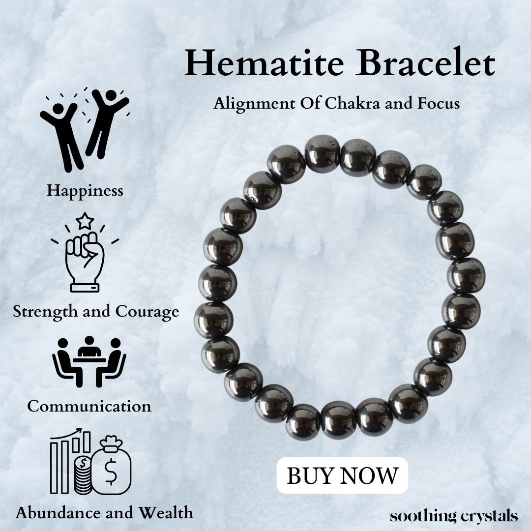 Hematite Bracelet (Alignment Of Chakra and Focus