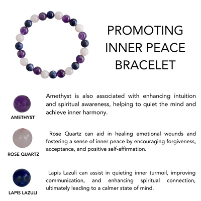 Promoting INNER PEACE Crystal Bracelet (Calmness and Compassion)