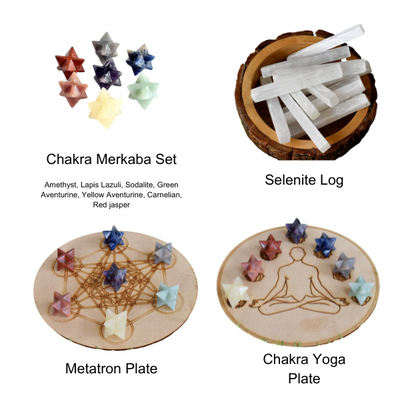 7 Chakra Merkaba Set ~ Guérison métaphysique, Crystal Merkaba, Crystal Grid Sessions