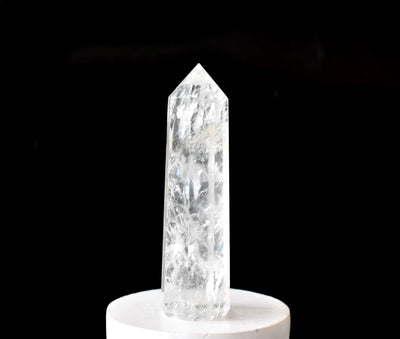 Point de tour d'obélisque de quartz de cristal - Point de cristal, point de tour de cristal de guérison