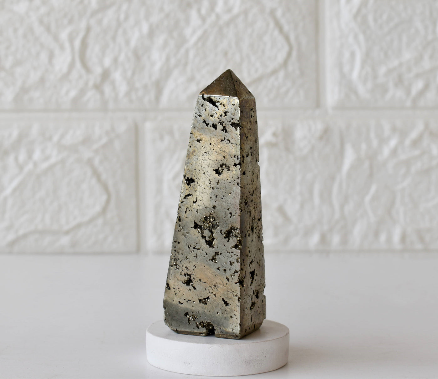 Pyrite Druzy Tower Point (Memory and Wealth)
