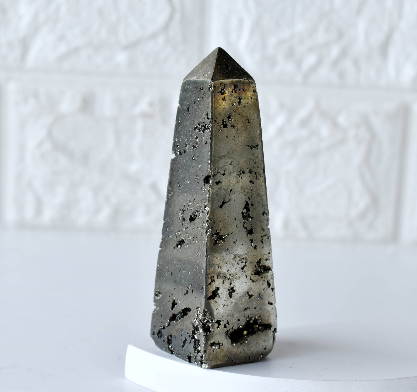 Pyrite Druzy Tower Point (Memory and Wealth)