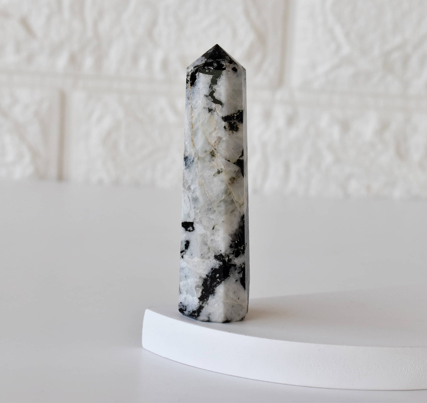 Rainbow Moonstone Tower Point (Creativity and Compassion)