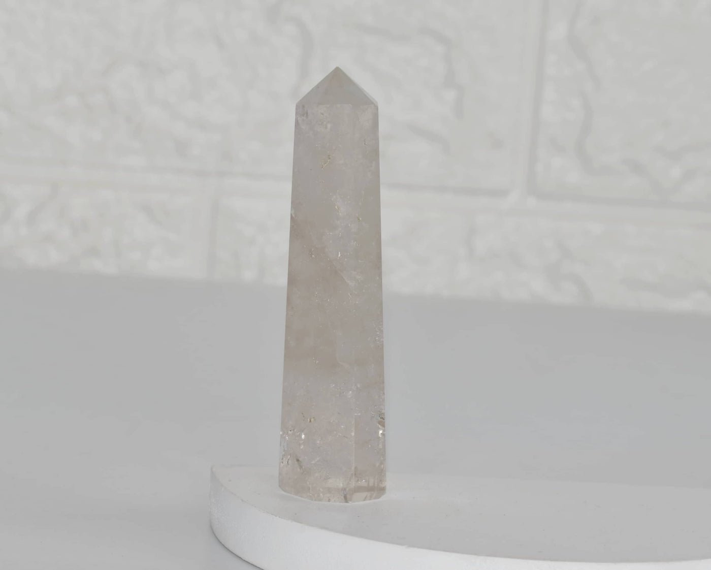 Point de tour d'obélisque de quartz fumé - Point de cristal, point de tour de cristal de guérison