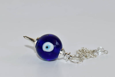 Evil Eye Ball Pendules en cristal, talismans turcs puissants naturels pour la guérison et la radiesthésie, vente en gros de pierres précieuses brutes pour la protection