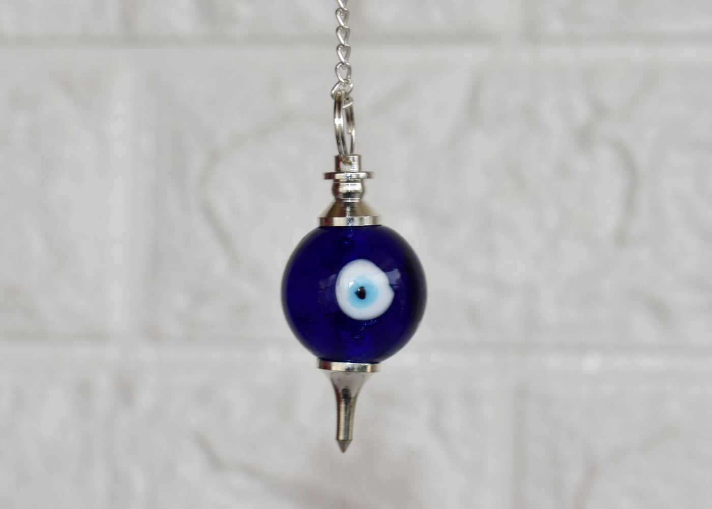 Evil Eye Ball Pendules en cristal, talismans turcs puissants naturels pour la guérison et la radiesthésie, vente en gros de pierres précieuses brutes pour la protection