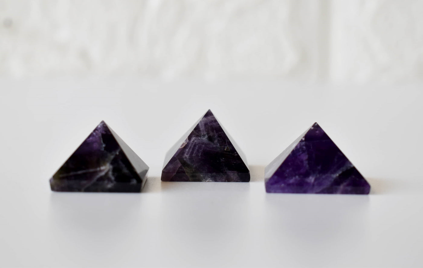 Amethyst Pyramids For Encourage and Clarity