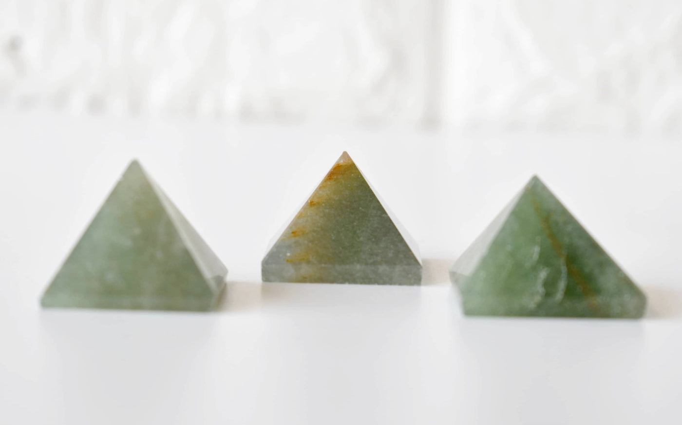 Green Aventurine Pyramids (Guiding and Inner Harmony)