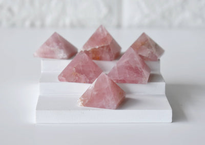 Rose Quartz Pyramids (Balance and Emotional Health)