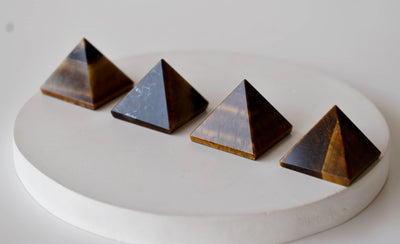 Tiger Eye Pyramids (Integrity and Strength)